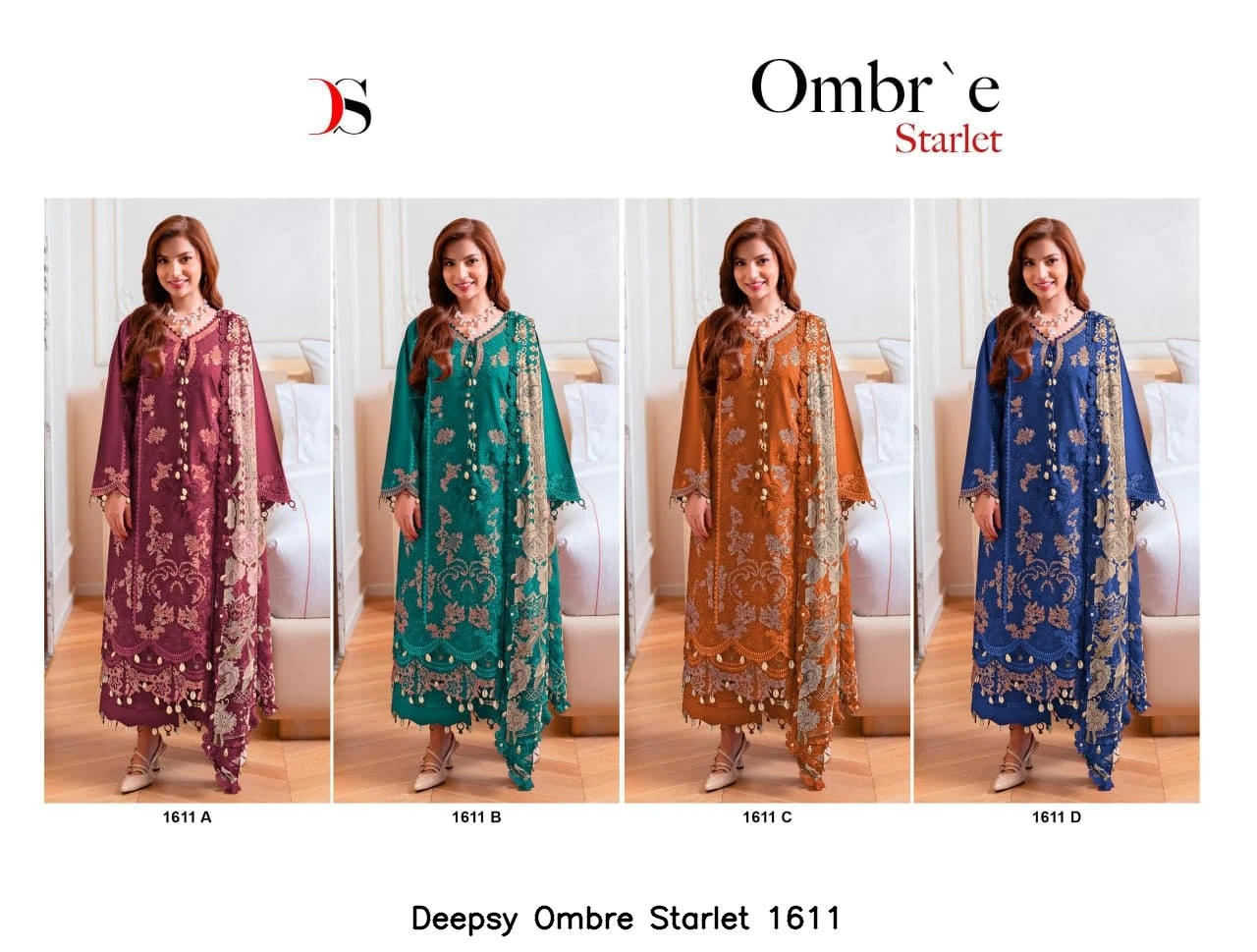 Deepsy Ombre Starlet 1611 - Chiffon Dupatta 6