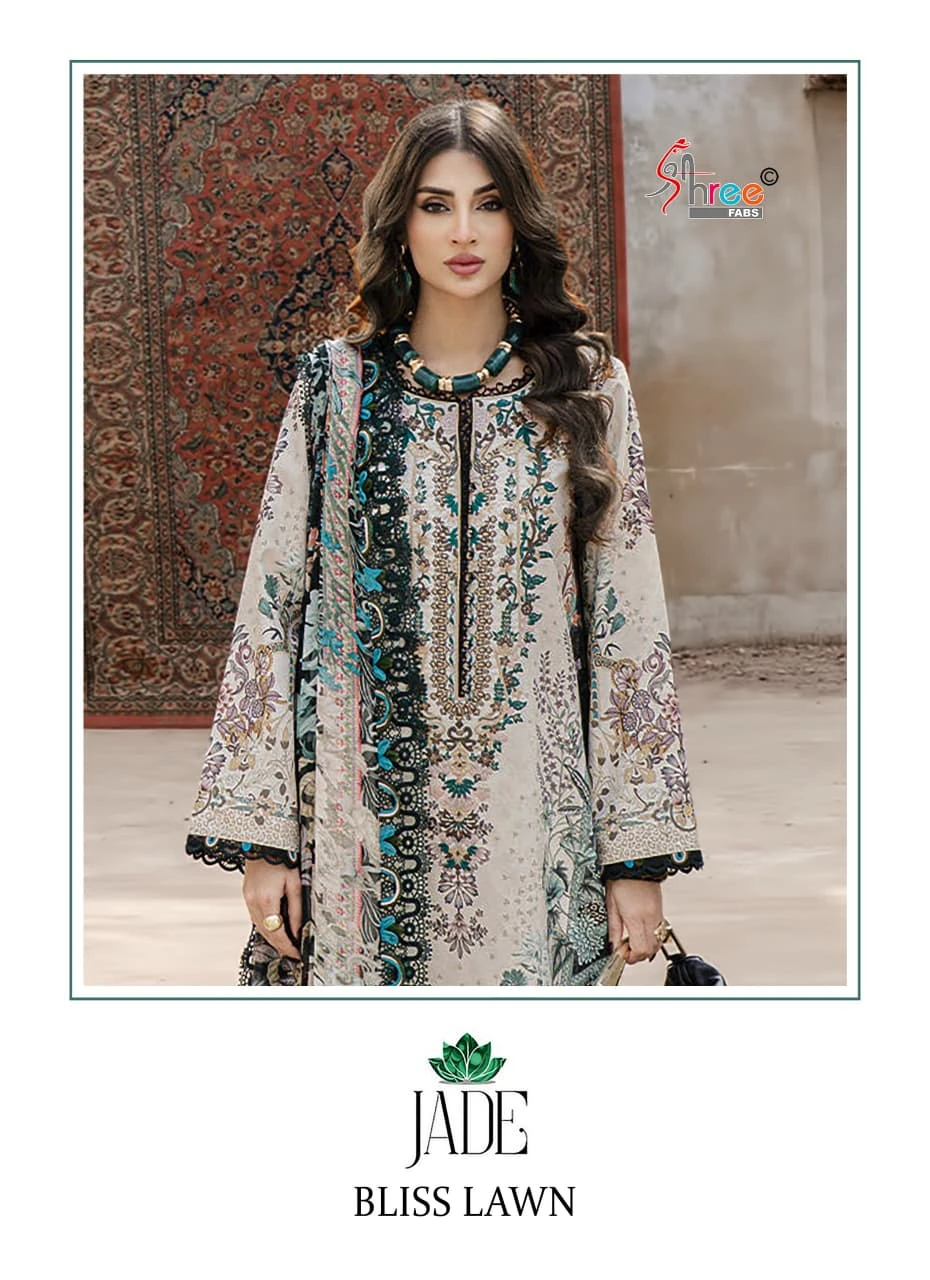 Shree Fabs Jade Bliss Lawn - Chiffon Dupatta 1