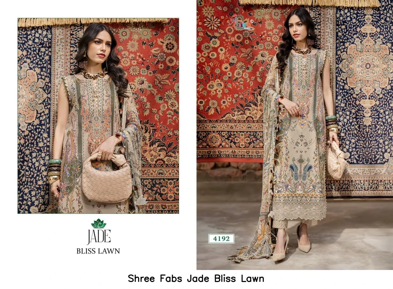 Shree Fabs Jade Bliss Lawn - Chiffon Dupatta 5