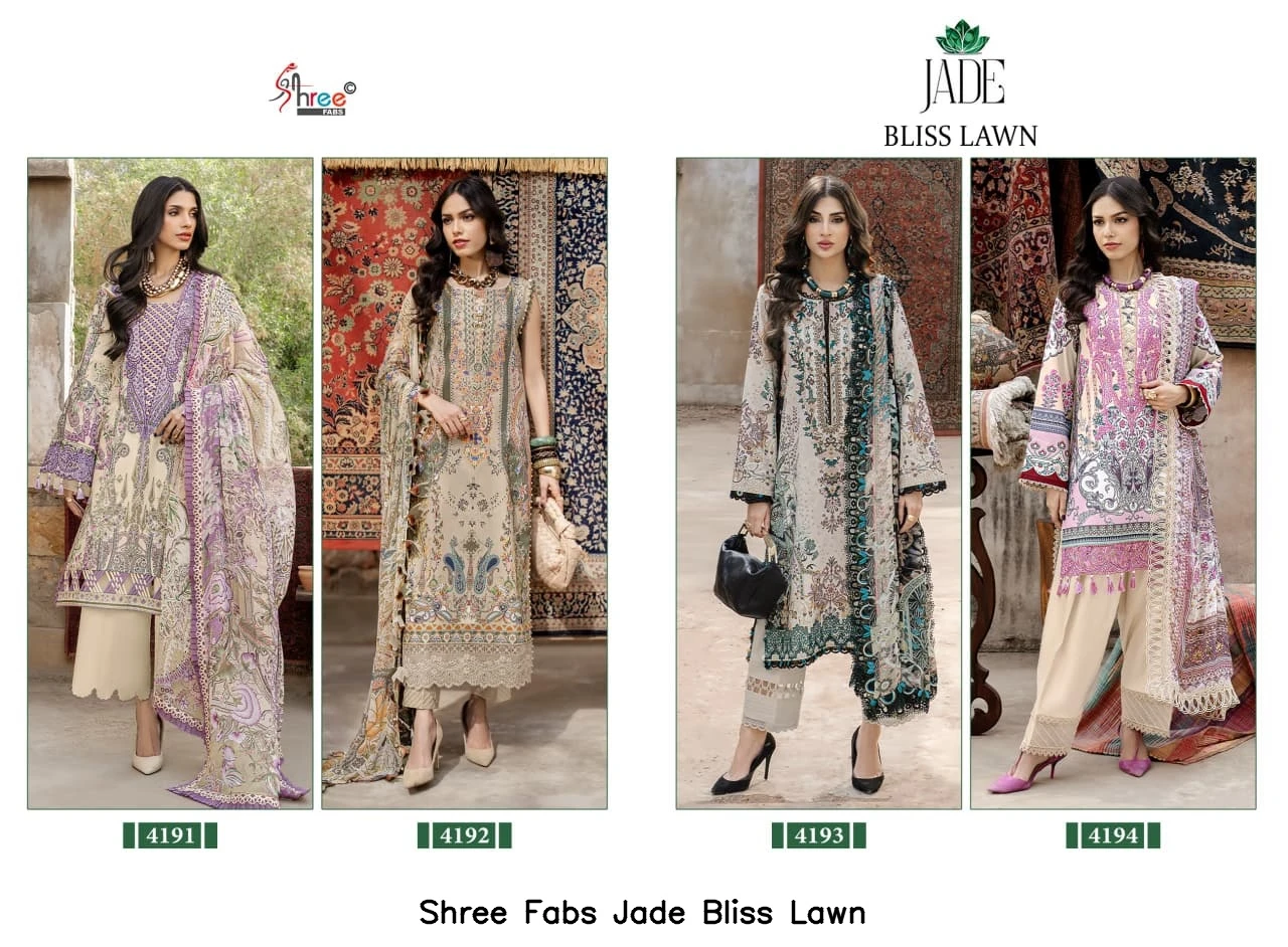 Shree Fabs Jade Bliss Lawn - Chiffon Dupatta 6