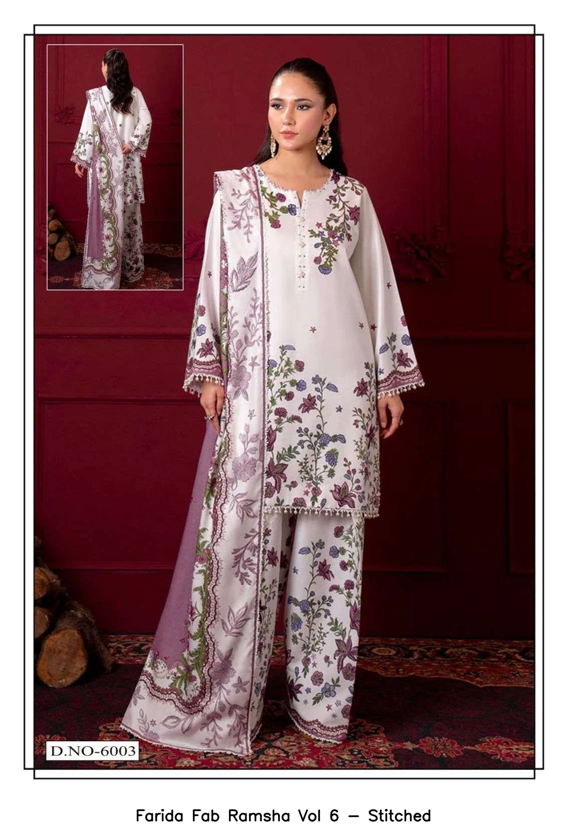 Farida Fab Ramsha Vol 6 - Stitched 3