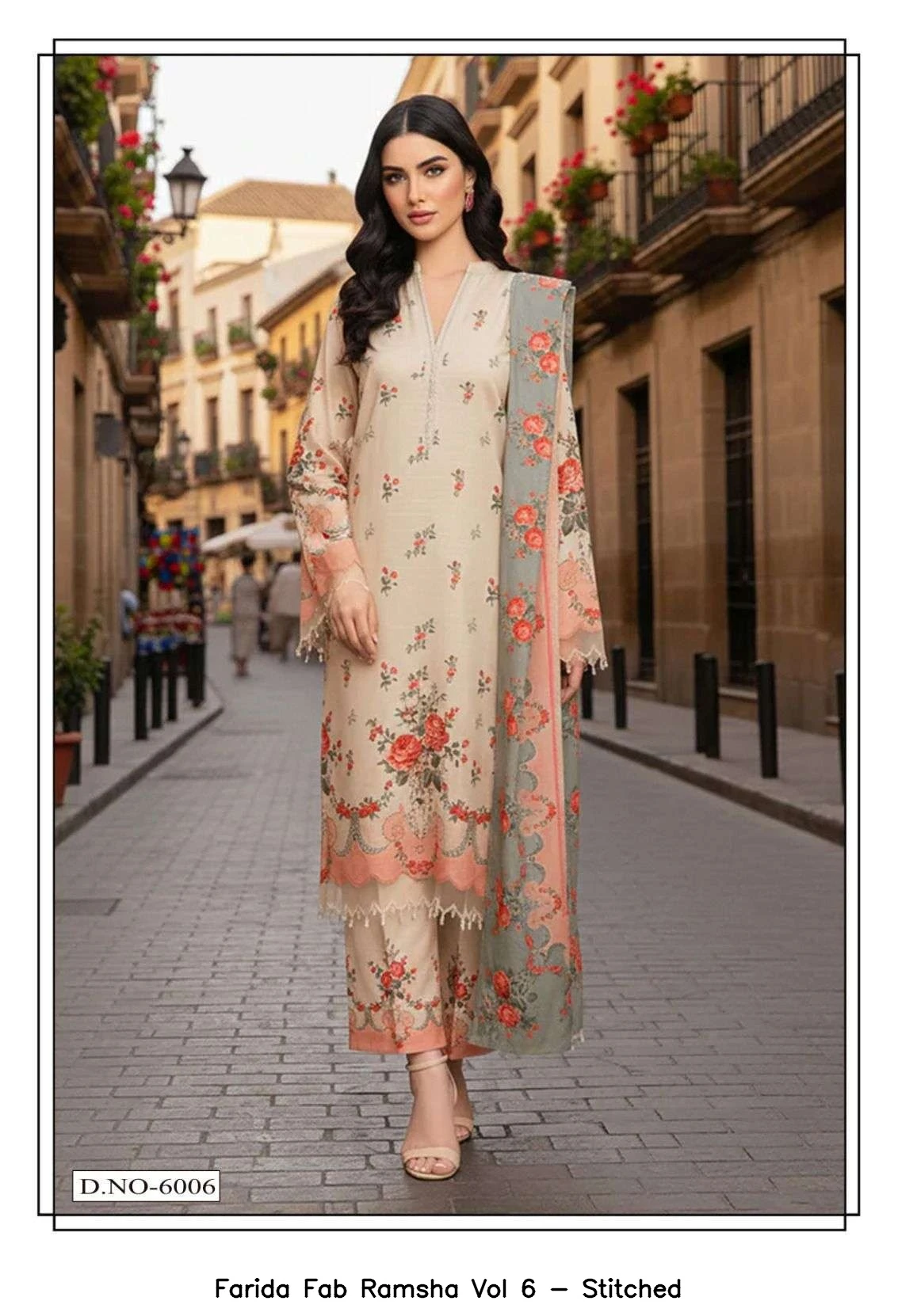 Farida Fab Ramsha Vol 6 - Stitched 6