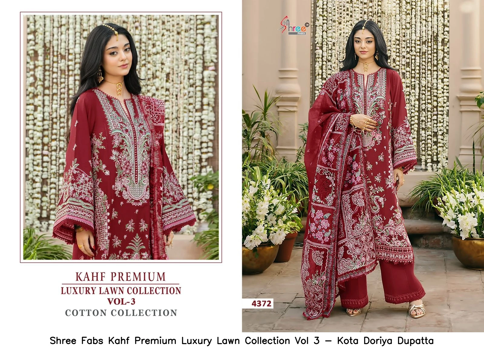 Shree Fabs Kahf Premium Luxury Lawn Collection Vol 3 - Cotton Dupatta 2