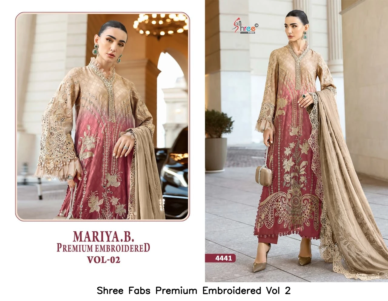 Shree Fabs Premium Embroidered Vol 2 - Chiffon Dupatta 2