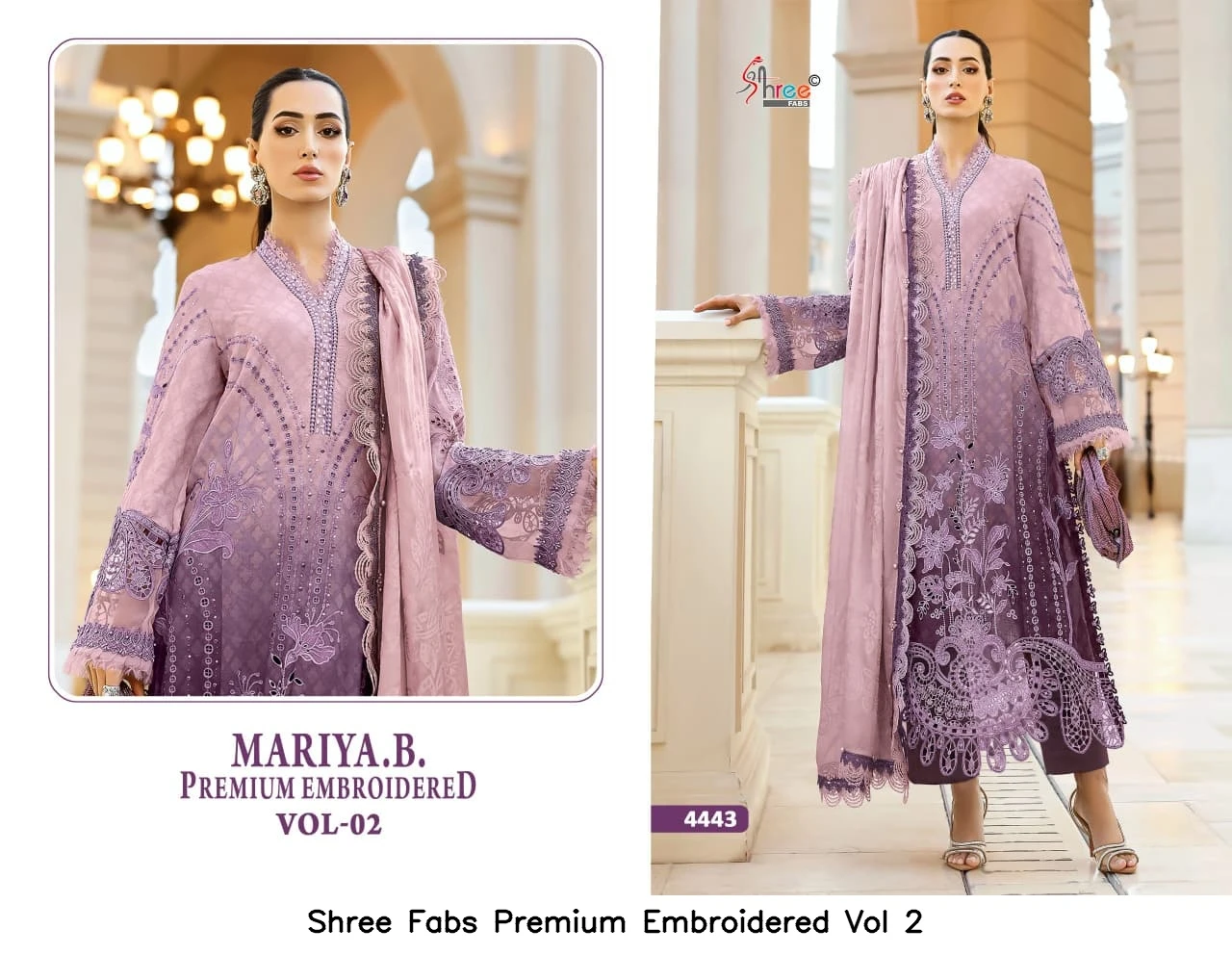 Shree Fabs Premium Embroidered Vol 2 - Chiffon Dupatta 3