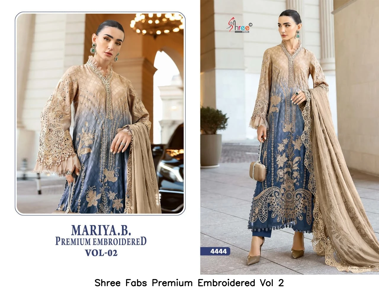 Shree Fabs Premium Embroidered Vol 2 - Chiffon Dupatta 5