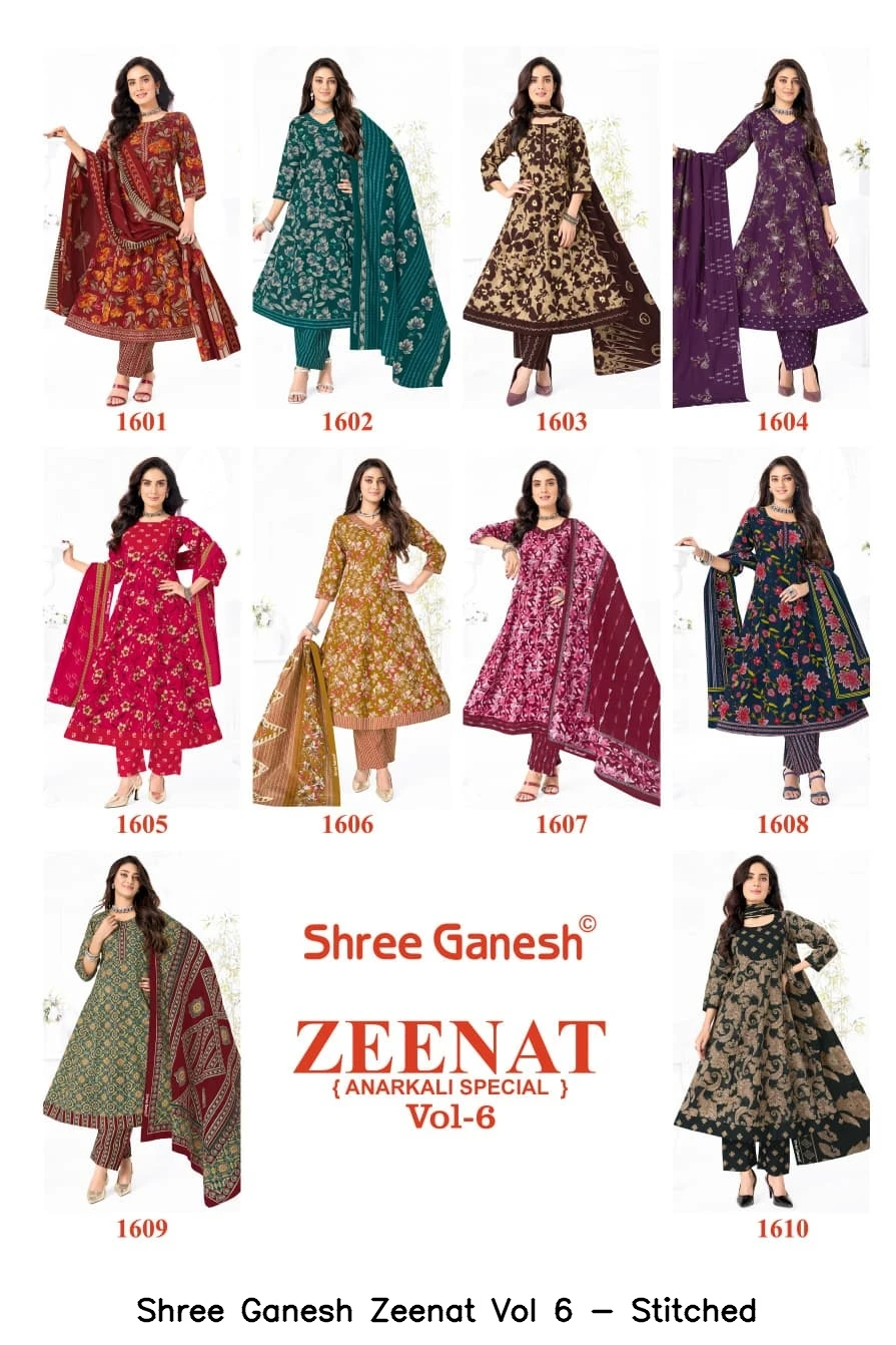 Shree Ganesh Zeenat Vol 6 - Stitched 12
