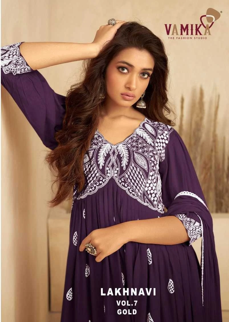 Vamika Lakhnavi Vol 7 Gold D 1038 A To 1038 E