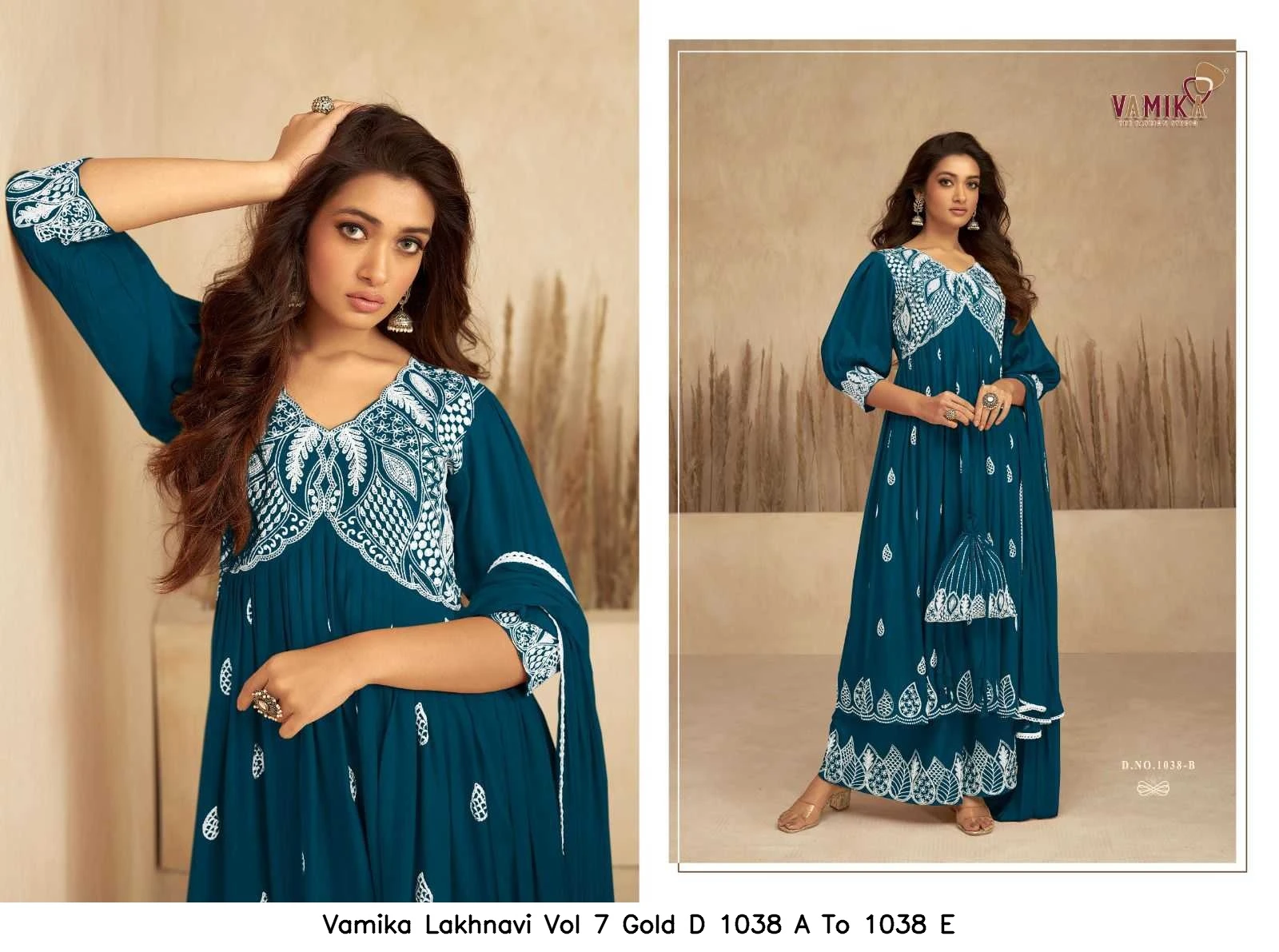 Vamika Lakhnavi Vol 7 Gold D 1038 A To 1038 E 2