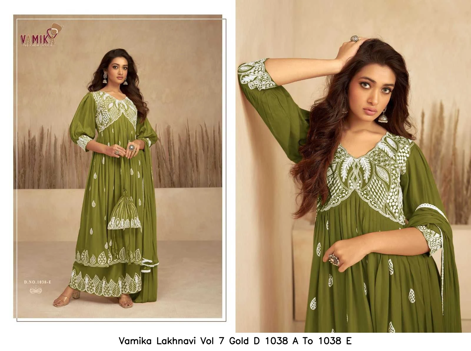 Vamika Lakhnavi Vol 7 Gold D 1038 A To 1038 E 4