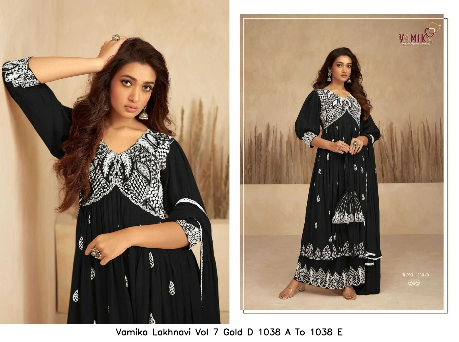 Vamika Lakhnavi Vol 7 Gold D 1038 A To 1038 E 5