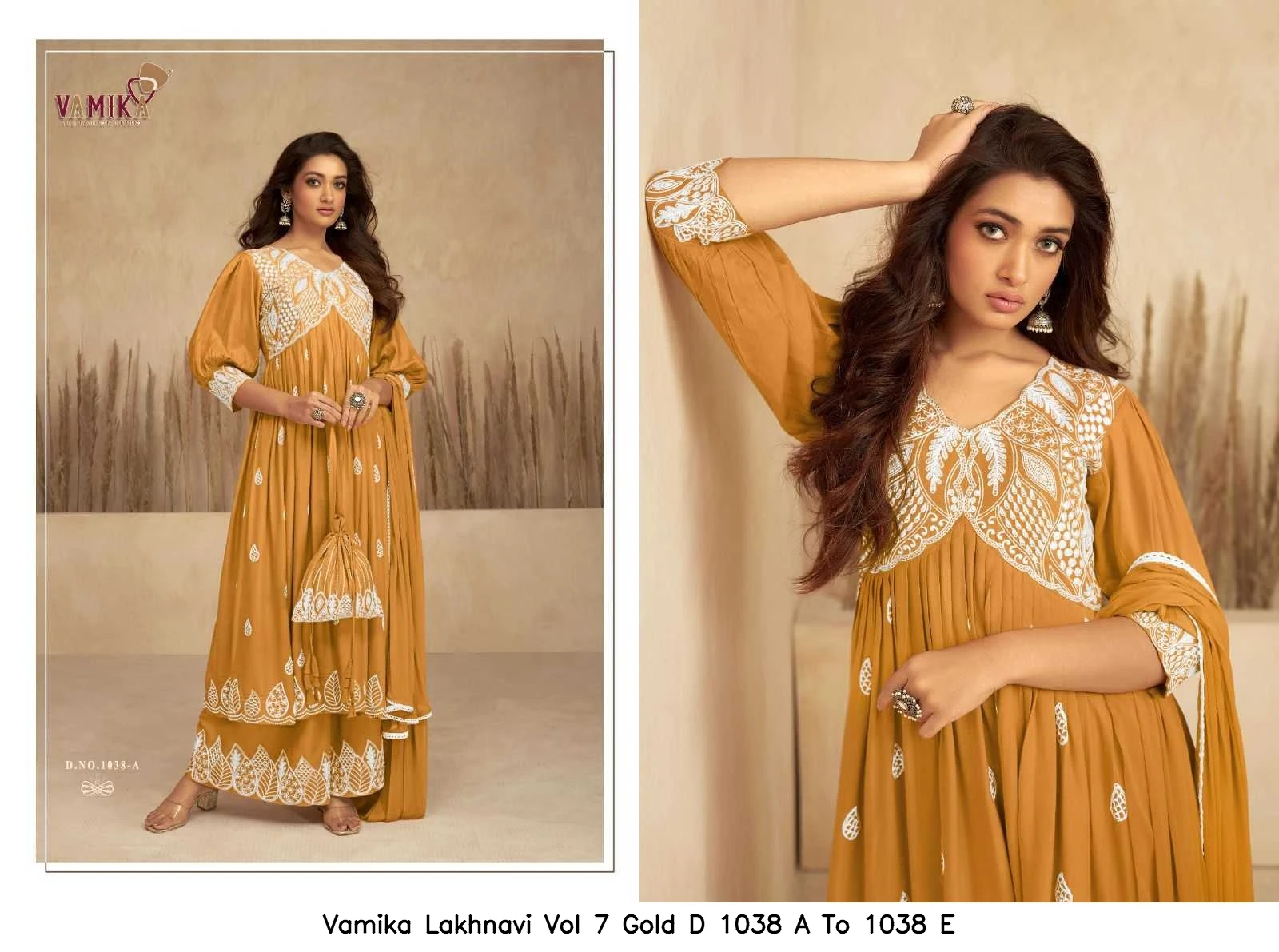 Vamika Lakhnavi Vol 7 Gold D 1038 A To 1038 E 6