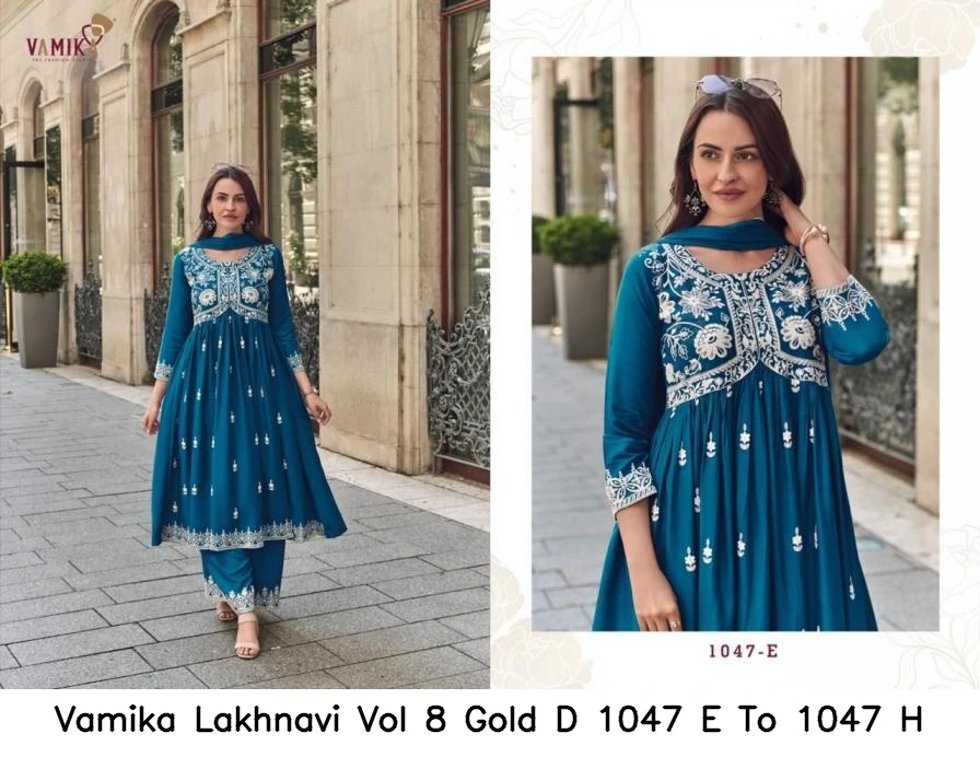 Vamika Lakhnavi Vol 8 Gold D 1047 E To 1047 H 4