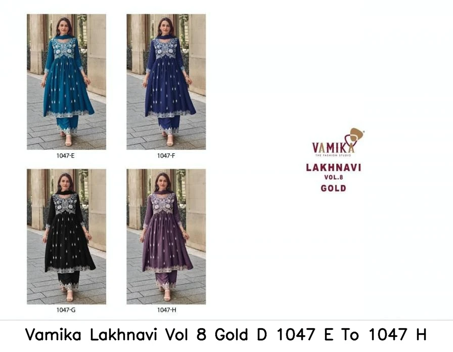 Vamika Lakhnavi Vol 8 Gold D 1047 E To 1047 H 6