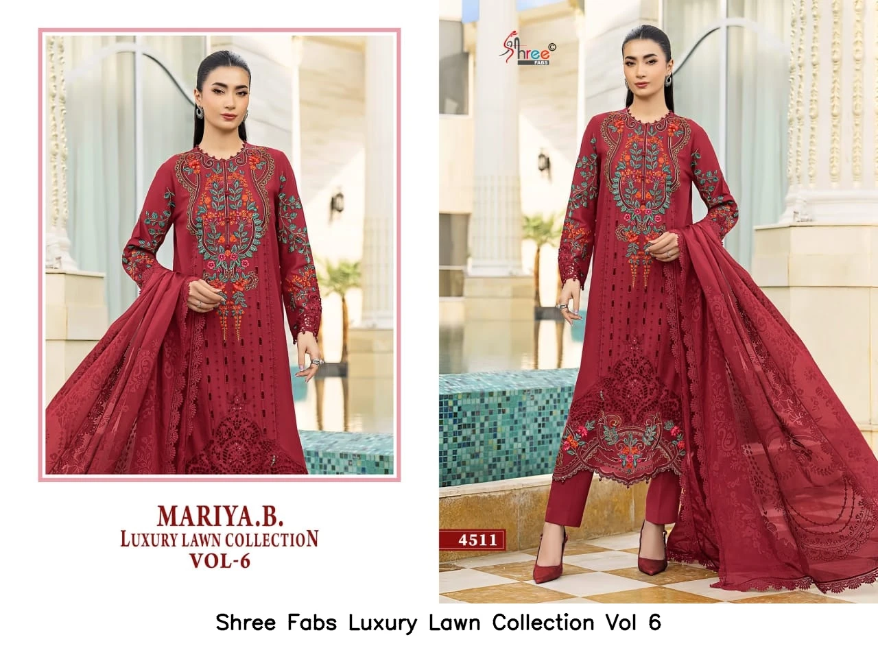 Shree Fabs Luxury Lawn Collection Vol 6 - Cotton Dupatta 5