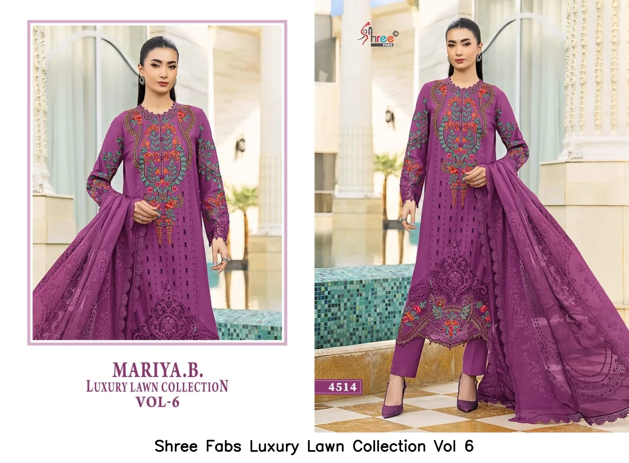 Shree Fabs Luxury Lawn Collection Vol 6 - Cotton Dupatta 7